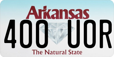 AR license plate 400UOR