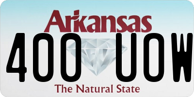 AR license plate 400UOW