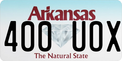 AR license plate 400UOX
