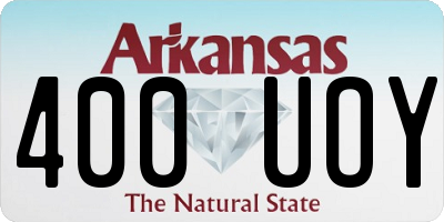AR license plate 400UOY