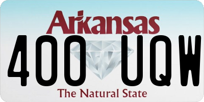 AR license plate 400UQW