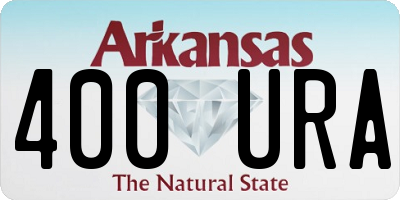 AR license plate 400URA