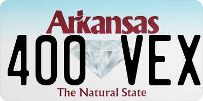 AR license plate 400VEX
