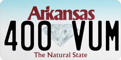 AR license plate 400VUM