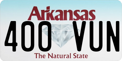 AR license plate 400VUN