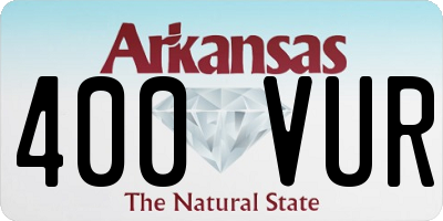 AR license plate 400VUR