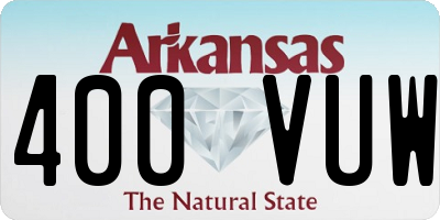 AR license plate 400VUW