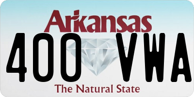 AR license plate 400VWA