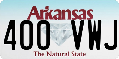 AR license plate 400VWJ
