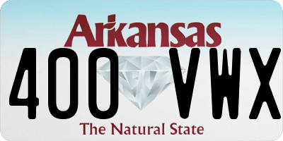 AR license plate 400VWX