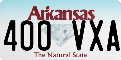 AR license plate 400VXA