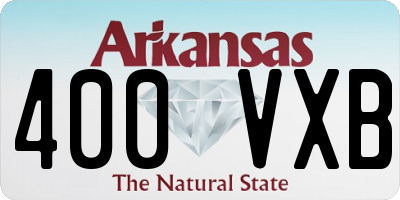 AR license plate 400VXB
