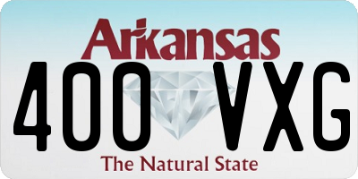 AR license plate 400VXG