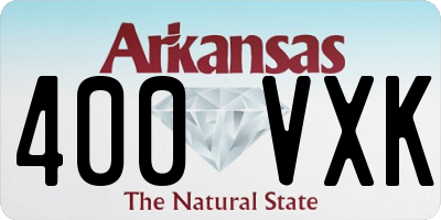 AR license plate 400VXK