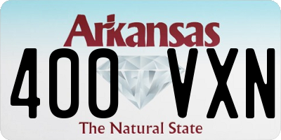 AR license plate 400VXN