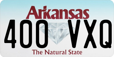 AR license plate 400VXQ