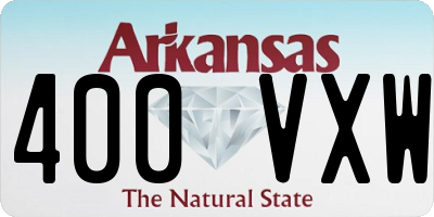 AR license plate 400VXW