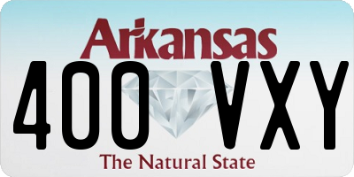 AR license plate 400VXY