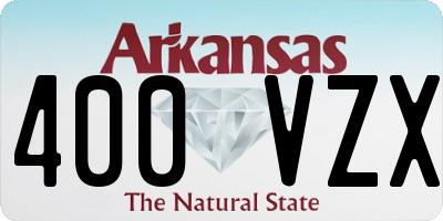 AR license plate 400VZX