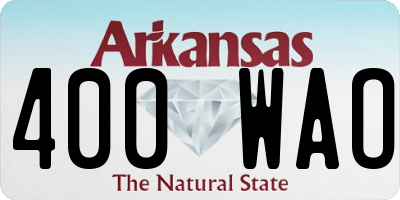 AR license plate 400WAO