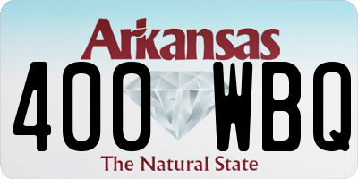 AR license plate 400WBQ