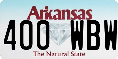 AR license plate 400WBW