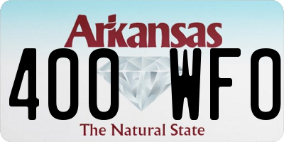 AR license plate 400WFO