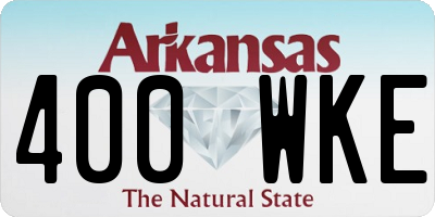 AR license plate 400WKE