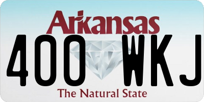 AR license plate 400WKJ