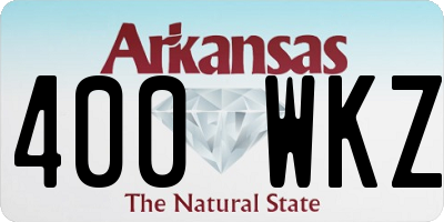 AR license plate 400WKZ