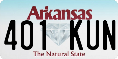 AR license plate 401KUN