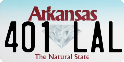 AR license plate 401LAL