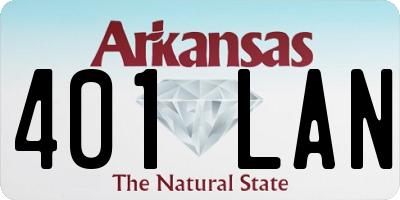 AR license plate 401LAN