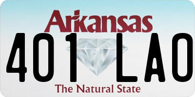 AR license plate 401LAO