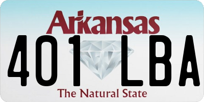 AR license plate 401LBA
