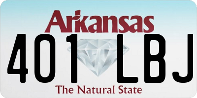 AR license plate 401LBJ