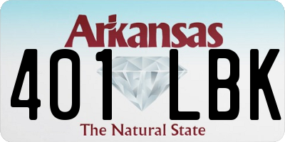 AR license plate 401LBK