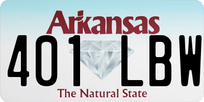 AR license plate 401LBW