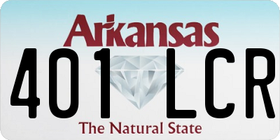 AR license plate 401LCR