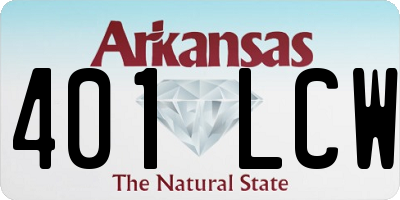 AR license plate 401LCW