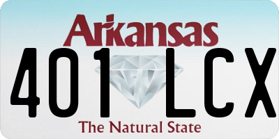 AR license plate 401LCX