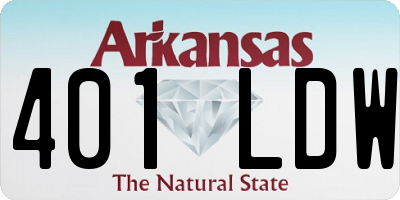 AR license plate 401LDW