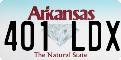 AR license plate 401LDX