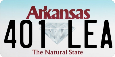 AR license plate 401LEA