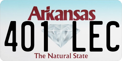 AR license plate 401LEC