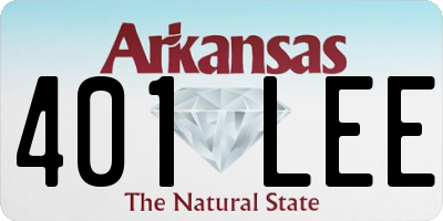 AR license plate 401LEE