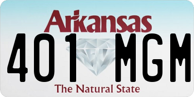 AR license plate 401MGM