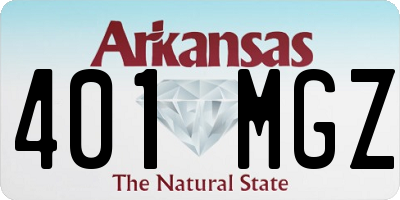 AR license plate 401MGZ