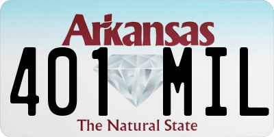 AR license plate 401MIL