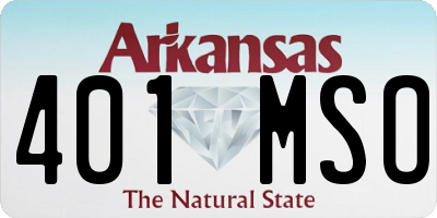 AR license plate 401MSO